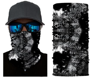 Face Cover Black Snake Skin