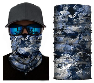 Face Cover Blue Snake Skin