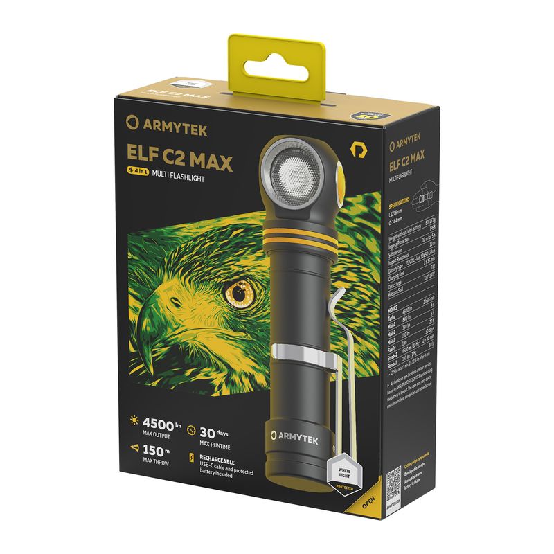 Armytek Elf C2 Max USB-C PCB White